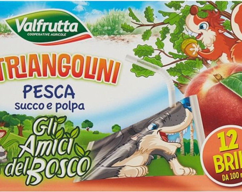 I triangolini pesca succo e polpa gli amici del bosco 12 x 100 m